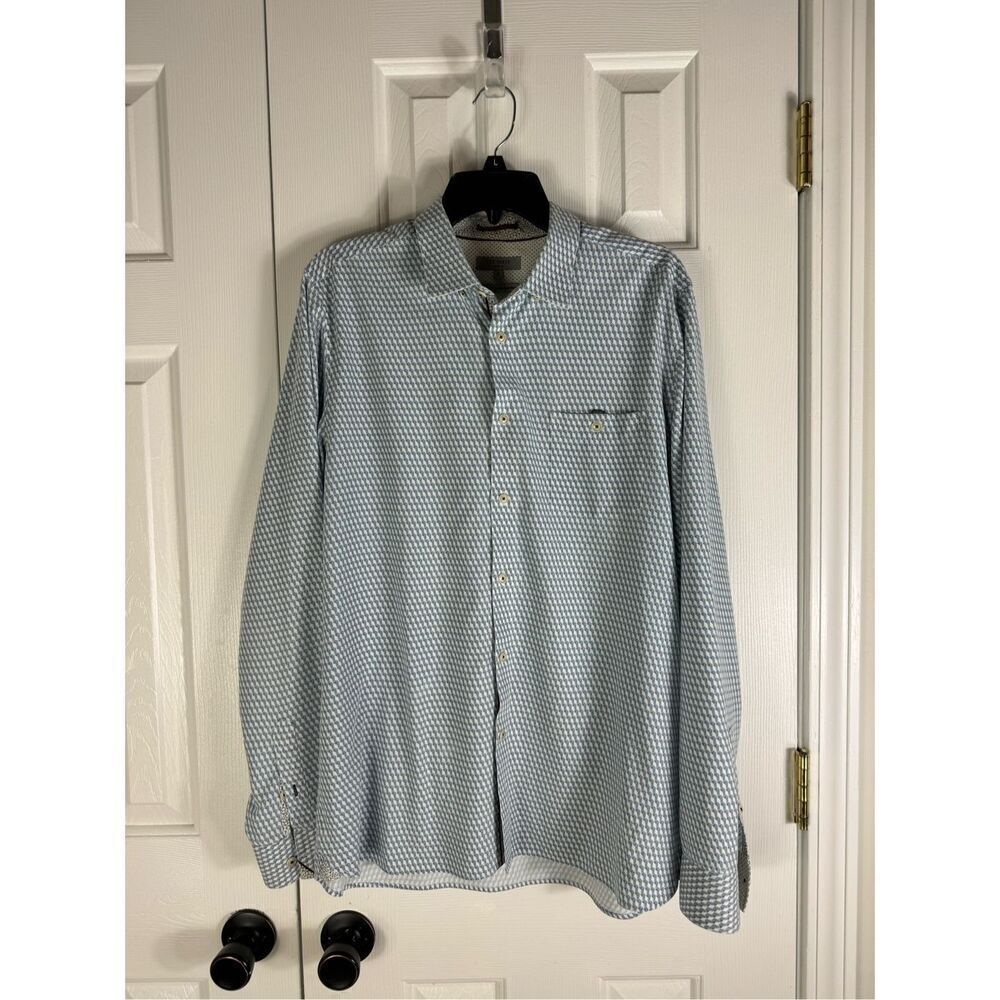 Ted Baker Mens Button Up Front Shirt Size 5 XL